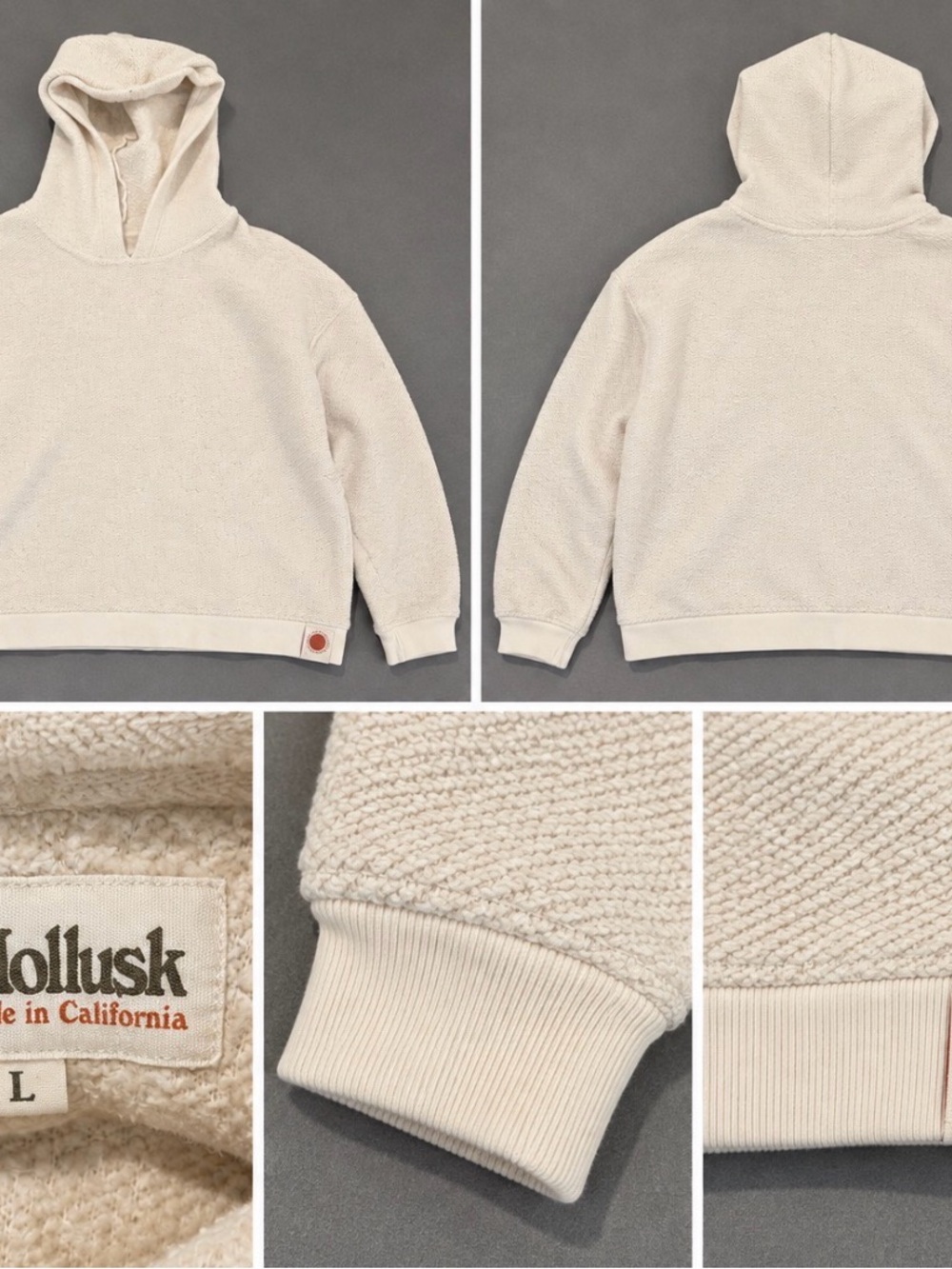 Mollusk Women's Cream Hooded Pullover Sweater